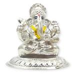 Beautiful Silver Ganesh Ji Idol with Amazing Design